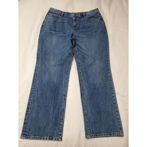 Lands End Women's Straight Leg Jeans Size 14 Petite EUC